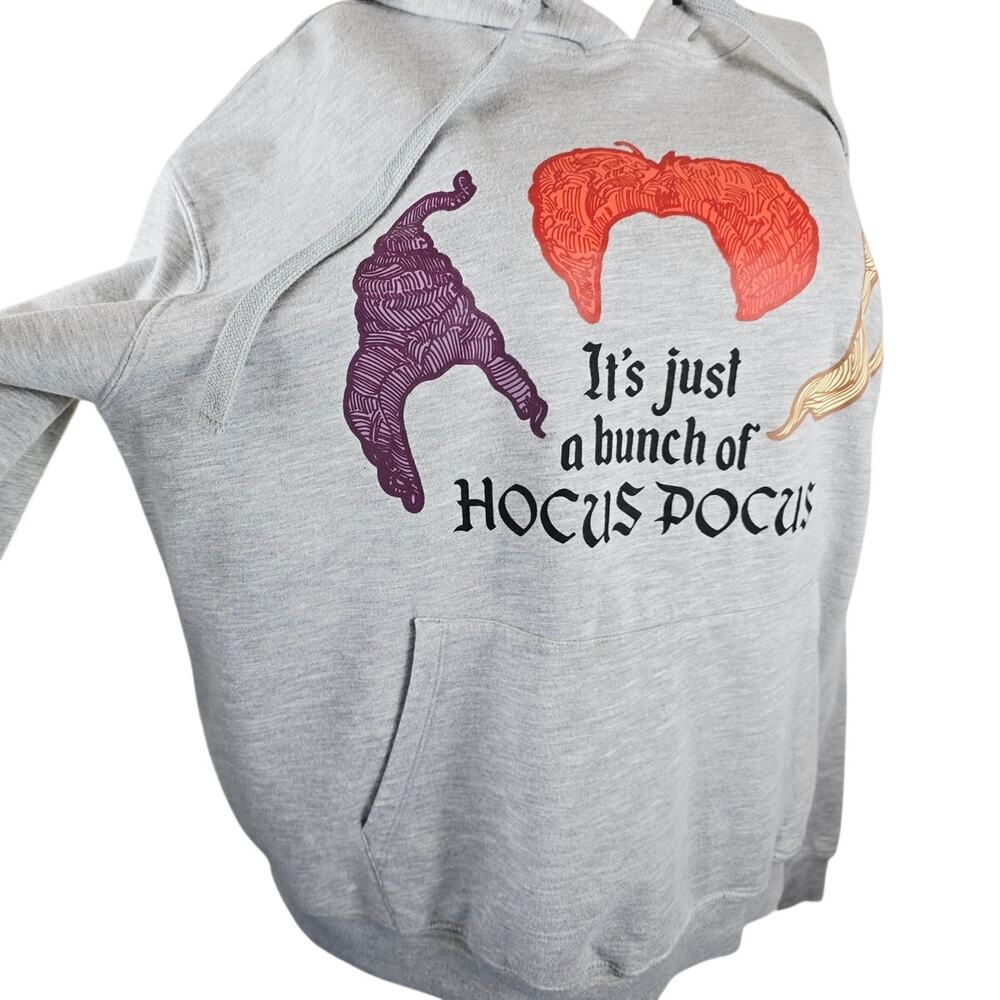 Disney Hocus Pocus Heathered Gray Hooded Sweatshirt Women's Junior XXL - Picture 2 of 5